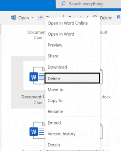 How to delete a document in word online? - WordOnlineTips.com