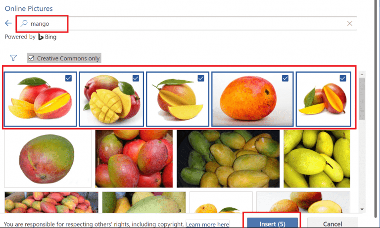 How To Insert Online Pictures In Word Online WordOnlineTips