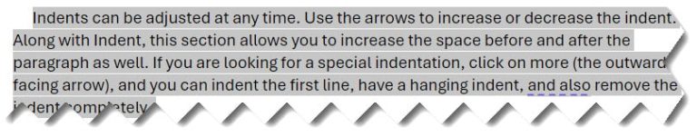 Intented Lines How to indent a specific line in Word Online - WordOnlineTips.com
