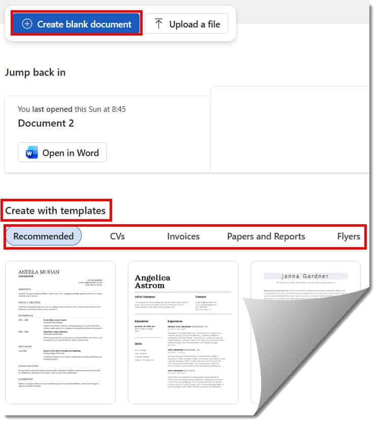 How To Create A Document In Word Online