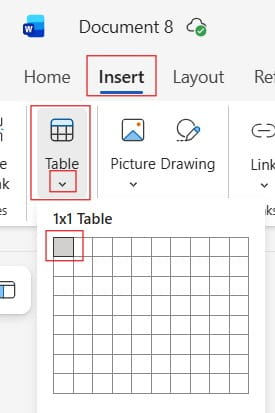 How to Put a Box Around Text in Word Online