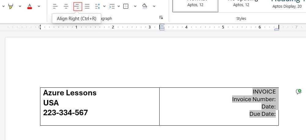 How to create invoice template word online