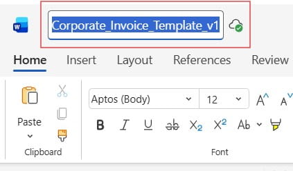 Word Online Invoice Template