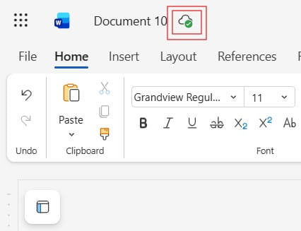 Word Online AutoSave