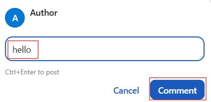 Add comments on word online